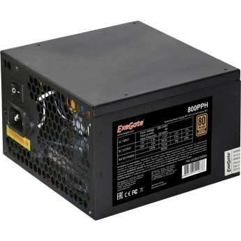 Блок питания 800W EXEGATE 80 PLUS® Bronze 800PPH-OEM ATX, APFC, КПД 89%