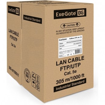 Кабель EXEGATE UTP4-C5E-CCA-S25-IN-PVC-GY-305 UTP Кабель EXEGATE UTP4-C5E-CCA-S25-IN-PVC-GY-305 UTP