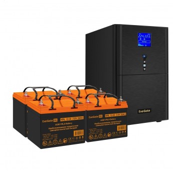 Комплект EXEGATE ИБП EX295990RUS + батарея 33Aч EX285664RUS 4шт