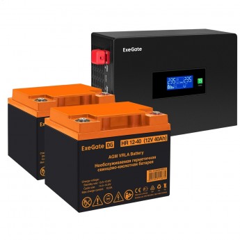 Комплект EXEGATE ИБП EX295994RUS + батарея 40Aч EX282979RUS 2шт