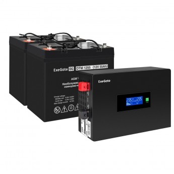 Комплект EXEGATE ИБП EX295994RUS + батарея 55Aч EX285667RUS 2 шт Комплект EXEGATE ИБП EX295994RUS + батарея 55Aч EX285667RUS 2 шт