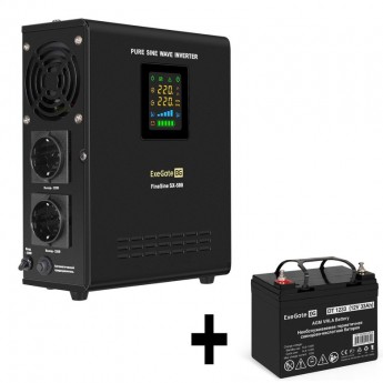 Комплект EXEGATE ИБП EX295995RUS + батарея 33Aч EX282974RUS 1шт