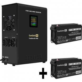 Комплект EXEGATE ИБП EX295998RUS + батарея 65Aч EX282980RUS 2шт