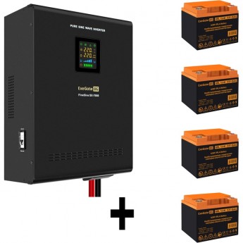 Комплект EXEGATE ИБП EX296005RUS + батарея 45Aч EX285666RUS 4шт