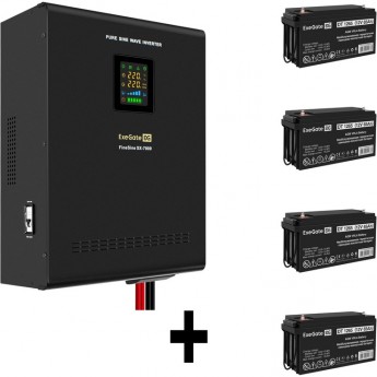 Комплект EXEGATE ИБП EX296005RUS + батарея 65Aч EX282980RUS 4шт